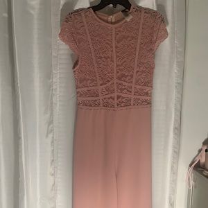 Light pink lace jumpsuit